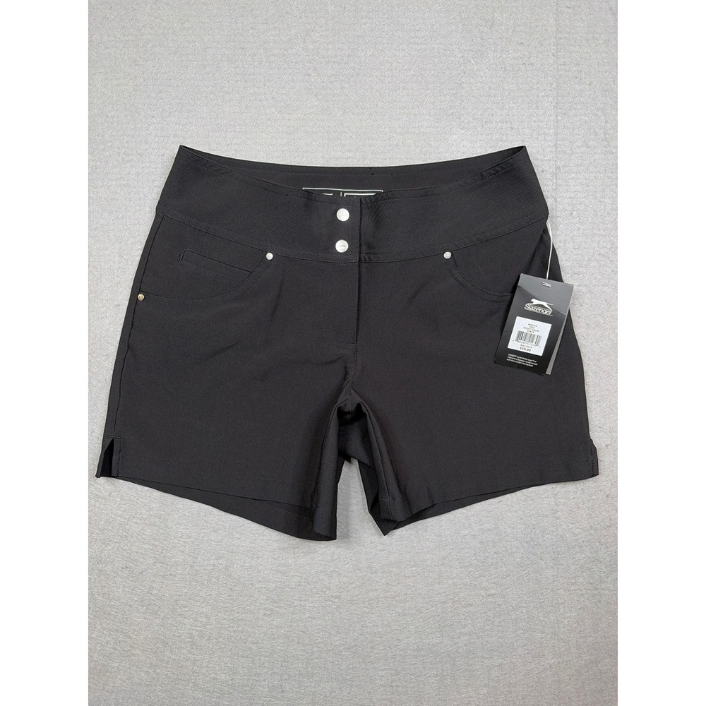 Slazenger Missy Tech 5 Golf Shorts Black Size 0 Hydro-Dri Performance WSG14019